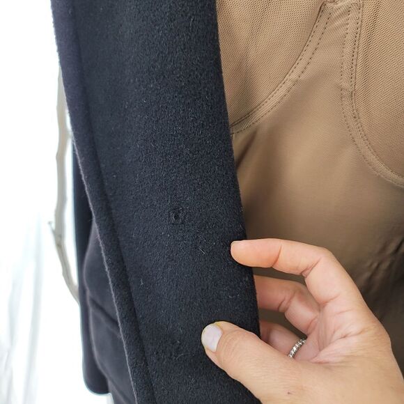 Max mara black 100% virgin wool pea coat - Picture 8 of 16